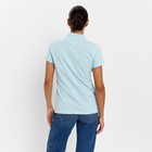 Футболка поло женская MINAKU REGULAR FIT: голубая, р-р 42 - Фото 5