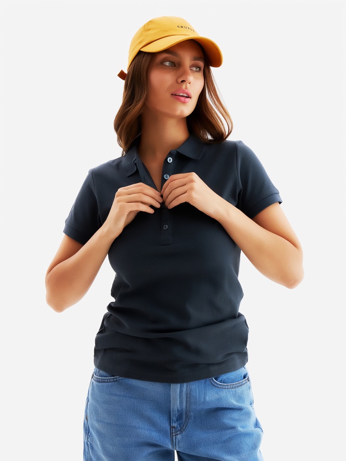 Футболка (поло) женская MINAKU REGULAR FIT: цвет графит, р-р 44