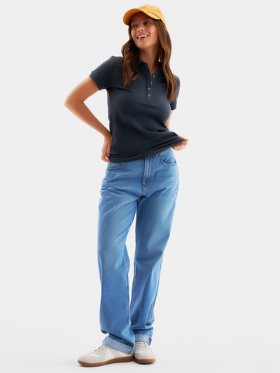 Футболка поло женская MINAKU REGULAR FIT: графит, р-р 50