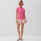 Футболка поло женская MINAKU REGULAR FIT: розовая, р-р 52 - Фото 2