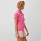 Футболка поло женская MINAKU REGULAR FIT: розовая, р-р 52 - Фото 3