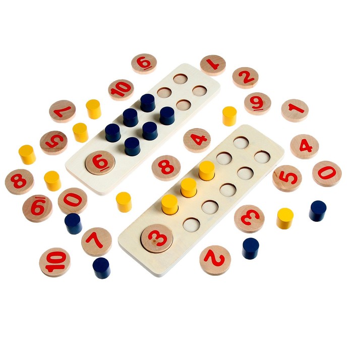 Игровой Деревянный набор «Учимся считать» 22,5 × 7 × 2,8 см - фото 1906169807
