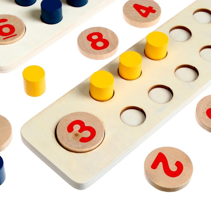Игровой Деревянный набор «Учимся считать» 22,5 × 7 × 2,8 см - фото 1906169808