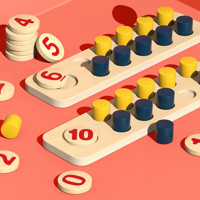 Игровой Деревянный набор «Учимся считать» 22,5 × 7 × 2,8 см - фото 1906169813