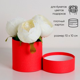 Шляпная коробка красная, 10 х 10 см 9422538