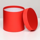 Шляпная коробка красная, 13 х 13 см - Фото 2
