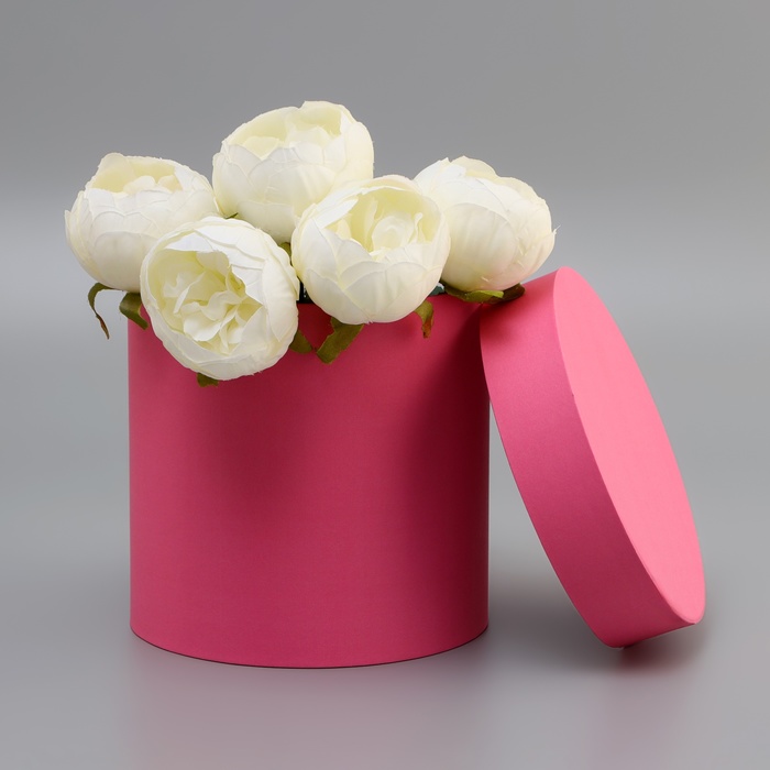 Шляпная подарочная коробка, розовая, 18×18 см - Фото 1