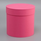 Шляпная подарочная коробка, розовая, 18×18 см - Фото 3