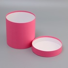 Шляпная подарочная коробка, розовая, 18×18 см - Фото 5