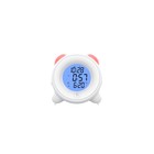 Часы-будильник RITMIX CAT-057, календарь, подсветка, 3хААА, белые - фото 51459269