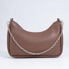 Сумка женская на молнии, коричневая - фото 57970375