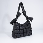 Сумка-мешок на молнии, длинный ремень, цвет чёрный - фото 24455849