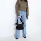 Сумка-мешок на молнии, длинный ремень, цвет чёрный - фото 24455853