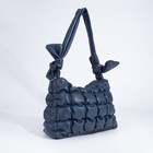 Сумка-мешок на молнии, длинный ремень, цвет синий - фото 21990403