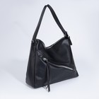 Сумка женская на молнии, цвет чёрный - фото 37568784