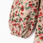 Платье для девочки MINAKU, бежевое, рост 98 см - фото 46441826