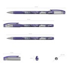 Ручка шариковая ErichKrause Lavender Stick, резиновый упор, узел 0.7 мм, чернила синие, длина линии письма 2000 метров, МИКС - Фото 3