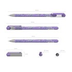Ручка гелевая ErichKrause Lavender Stick, узел 0.38 мм, чернила чёрные, длина линии письма 500 метров, МИКС - фото 7526912