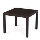 Стол садовый «Ротанг-плюс», 94×94×74 см, с отверстием под зонт, d=39.5 мм, цвет мокко - Фото 2