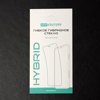 Защитное стекло Krutoff, для Tecno POP 6 Pro, гибридное, гибкое, полный клей