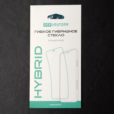 Защитное стекло Krutoff, для Tecno Spark 9 Pro, гибридное, гибкое, полный клей