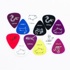 Ремень для гитары "Красное пламя" длина 60-117 см, ширина 5 см, 12 медиаторов в подарок - фото 25525240