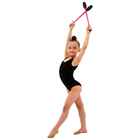 Булавы для художественной гимнастики вставляющиеся Grace Dance, 36 см, цвет розовый/чёрный - Фото 4