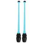 Булавы для художественной гимнастики вставляющиеся Grace Dance, 36 см, цвет голубой/чёрный - Фото 4