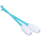 Булавы для художественной гимнастики вставляющиеся Grace Dance, 36 см, цвет белый/голубой - Фото 7