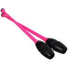 Булавы для художественной гимнастики вставляющиеся Grace Dance, 41 см, цвет чёрный/розовый - Фото 7