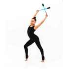 Булавы для художественной гимнастики вставляющиеся Grace Dance, 41 см, цвет голубой/чёрный - Фото 4