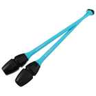 Булавы для художественной гимнастики вставляющиеся Grace Dance, 41 см, цвет голубой/чёрный - Фото 4