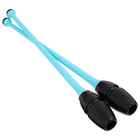 Булавы для художественной гимнастики вставляющиеся Grace Dance, 46 см, цвет голубой/чёрный - Фото 3