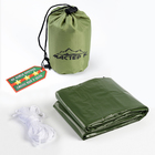 Термоодеяло универсальное "Аdventure" (трансформируемое в палатку, спальный мешок), зеленое - фото 319241649