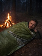 Термоодеяло универсальное Adventure, 240×150 см, трансформируемое в палатку и спальный мешок, зелёное - Фото 3