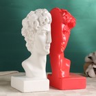 Подставка для книг "Бюст Давида" набор, бело-розовый, 25см - Фото 2