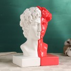 Подставка для книг "Бюст Давида" набор, бело-розовый, 25см - Фото 3