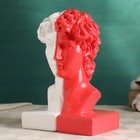 Подставка для книг "Бюст Давида" набор, бело-розовый, 25см - Фото 4