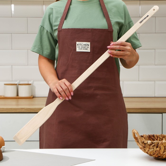 Лопатка кухонная деревянная Доляна, берёзовая, 80 см - Фото 1