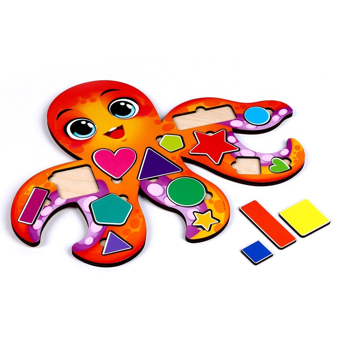 Развивающая игрушка «‎Учим формы и цвета с осьминогом»‎ - фото 1910552605