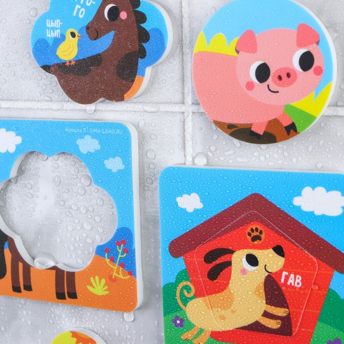 Набор игрушек для ванны «Ферма», по методике Сегена , 6 деталей 60097