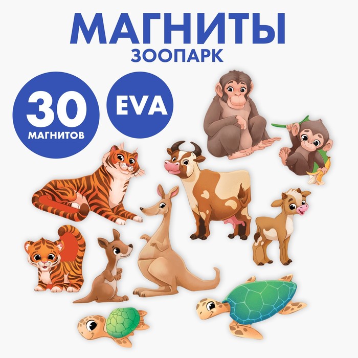 

Набор магнитов для игр и обучения «Зоопарк»