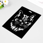 Трафарет пластиковый "Кот" 20х28,5см - фото 24455858