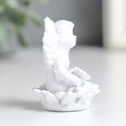 Сувенир полистоун "Белый ангел на цветке" МИКС 3,6х3,7х5 см - фото 6796637