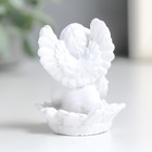 Сувенир полистоун "Белый ангел на цветке" МИКС 3,6х3,7х5 см - фото 6796638