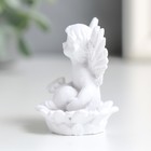 Сувенир полистоун "Белый ангел на цветке" МИКС 3,6х3,7х5 см - фото 6796639