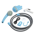 Портативный походный душ ZEIN: лейка, шланг, помпа с USB-кабелем, держатель, крючок - Фото 24