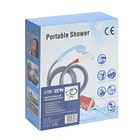 Портативный походный душ ZEIN: лейка, шланг, помпа с USB-кабелем, держатель, крючок - Фото 25