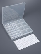 Органайзер для хранения мелочей, 36 баночек, с наклейками, в контейнере, 21×17×2.8 см - Фото 3