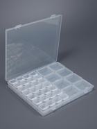 Органайзер для хранения мелочей, 36 баночек, с наклейками, в контейнере, 21×17×2.8 см - Фото 5